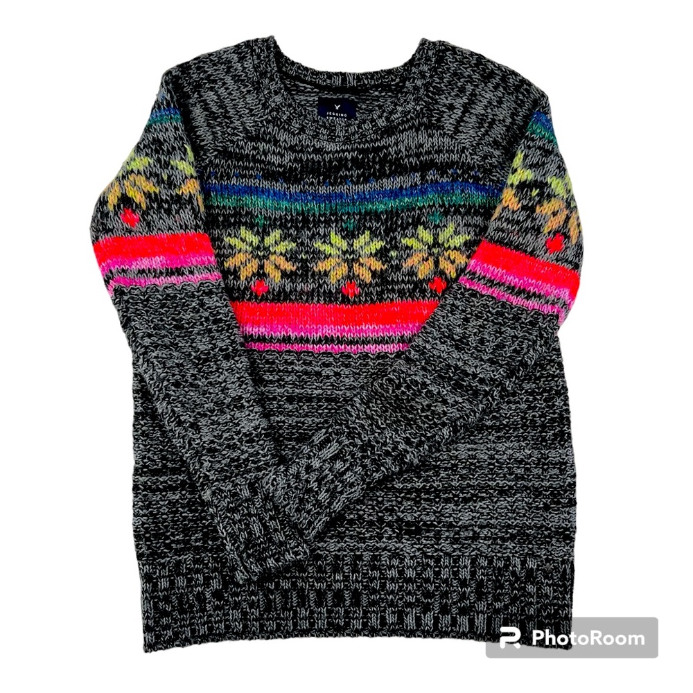 American Eagle Outfitters Fair Isle sweater, Mohair blend, W XS Pre Owned